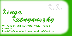 kinga kutnyanszky business card